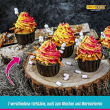 Set 6 paste coloranti Decocino - 6 x 20 g - Colorante alimentare rosso, rosa, verde, giallo, blu e nero, ideale per colorare torte, fondente e creme - Azo-free e senza glutine