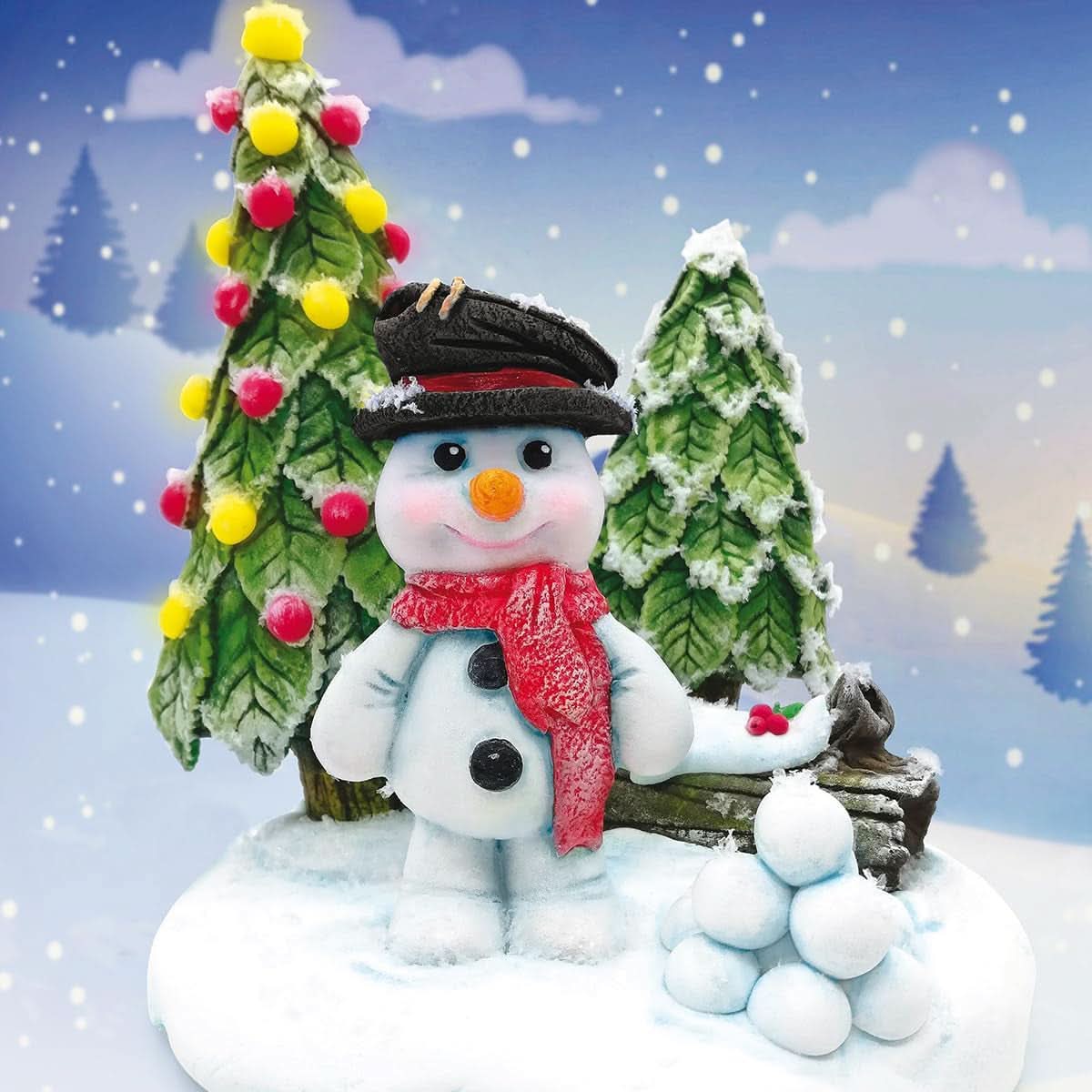 Katy Sue, stampo in silicone, pupazzo di neve cucina Naty Shop