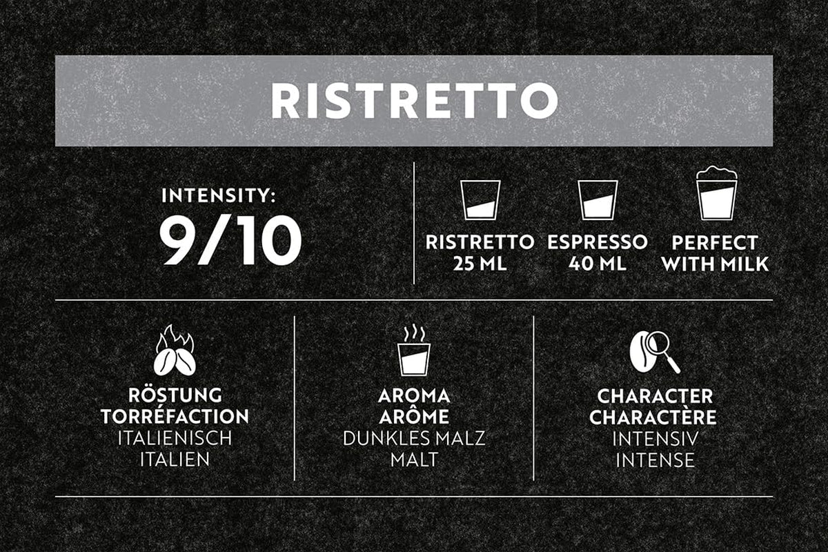 Café Royal Ristretto 36 capsule per macchina da caffè Nespresso - Intensità 9/10 - Capsule per caffè zertifiziate UTZ in alluminio (confezione con 3)