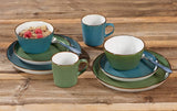 Ritzenhoff & Breker Kombiservice Visby, 16-teilig, Blu/Verde, Steinzeug, 277258