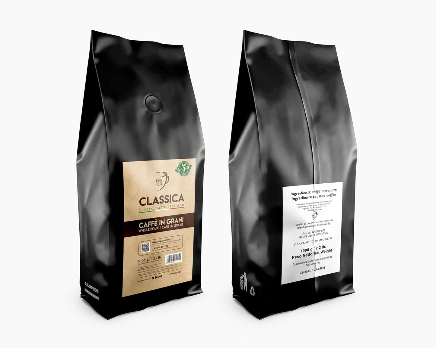 NIK CAFE' – Miscela Classica – caffè in grani tostati. Sua Eccellenza, quello robusto. Robusto al 100%.