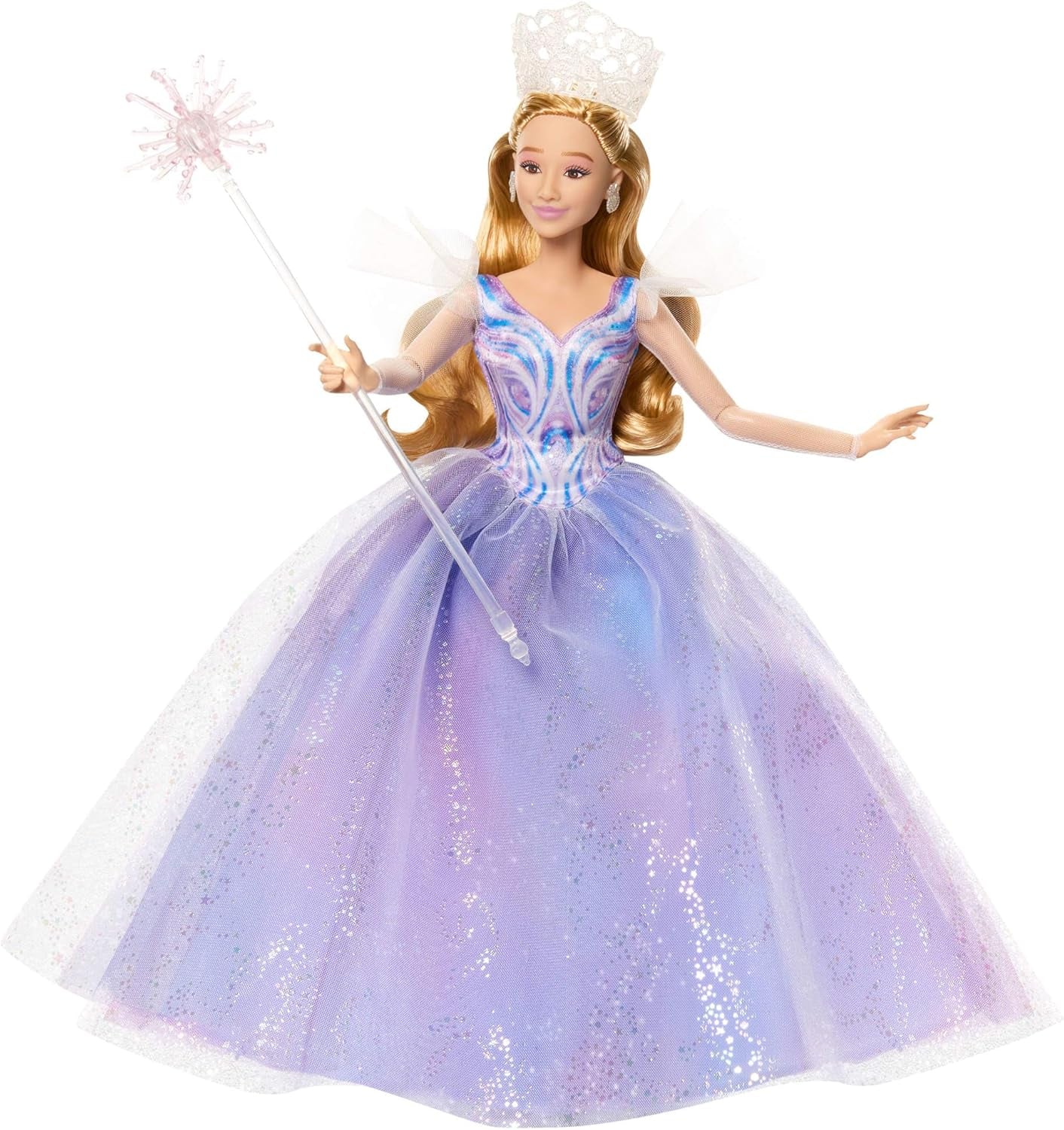 Mattel Wicked: Part 2 della Universal Pictures Glinda Deluxe Bambola con vestito staccabile e 3 accessori, Ispirata al film, JFM13, [Multicolore]