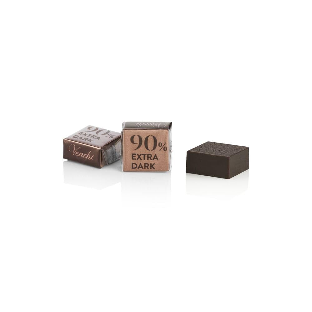 Venchi - Cubi Extra Amari 90%, 1 kg - Cioccolato al Caffè - Senza Glutine - Vegan