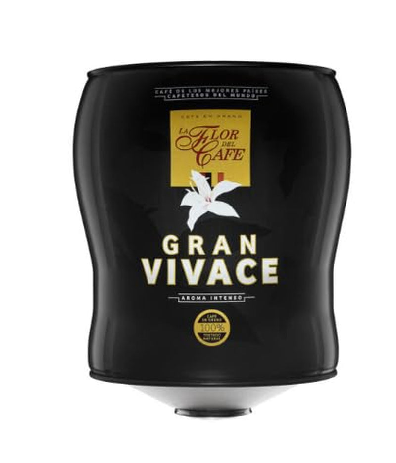 Flor del Café Gran Vivace – Caffè tostato premium in cartone da 3,5 kg – Gusto intenso – Per ristorazione e professionisti – Confezione economica 2 x 3,5 kg