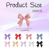 Set di decorazioni per unghie 3D da 100 pezzi Schleifen Nagelanhänger Nagelkunst Dekorationen Schleife Für Acrylnägel, Süße Kawaii-Schleifenanhänger, Hübsche Nagel-Schleifenanhänger-Dekoration