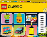 LEGO 11027 Classic Neon Creative Building Set, Brick Box Set, Giocattolo da costruzione con modelli: macchina, ananas, alieno, pattini a rotelle, personaggi e altro, per bambini dai 5 anni in su Set da costruzione Besuche den LEGO-Store