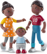 HABA 306696 - Set da gioco Little Friends Family Time, accessori flessibili per bambole, dai 3 anni in su