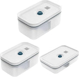 Zwilling Fresh & Save Set portapranzo sottovuoto/contenitore per frigorifero, 3 pezzi, plastica, semitrasparente, contenitori per alimenti La Mer Naty Shop Titolo predefinito