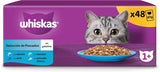 Whiskas Nassfutter für ausgewachsene Katzen, Fischauswahl in Jelly (confezione multipla, 4 x 12 x 85 g)