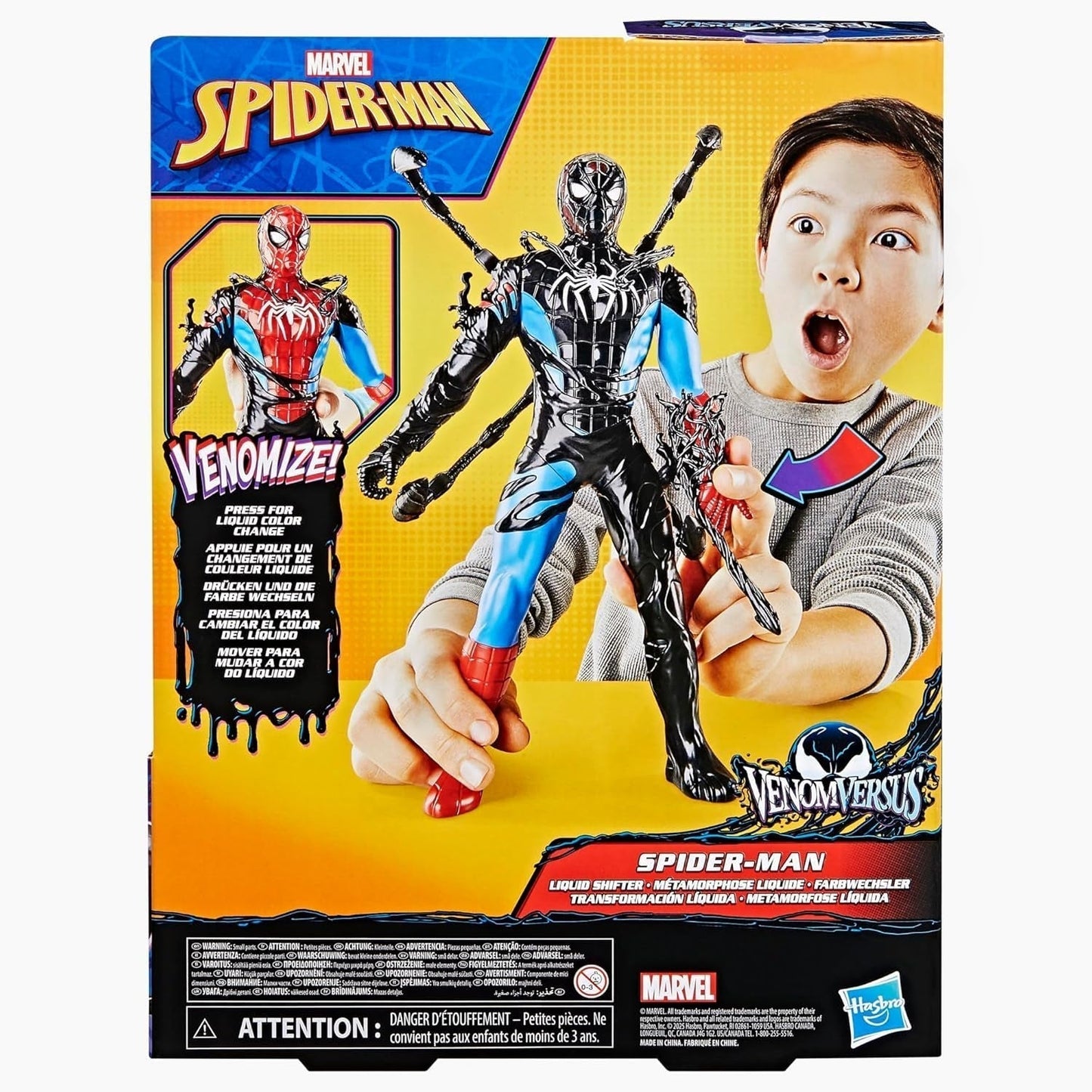 Marvel Spider-Man Venomversus Spider-Man Color Changer Action Figure con Accessori Action figures Naty Shop