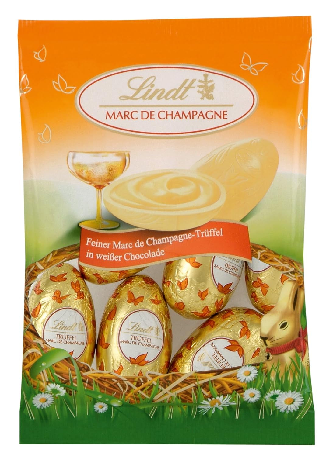 Selezione di uova di cioccolato | 288 g| 2 x Uova crestate e tartufi al cioccolato | 3 x 90 g | I migliori tartufi Marc de Champagne al cioccolato bianco | Cioccolato pasquale | Dono di cioccolato