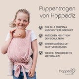 Supporto per bambole Hoppediz, giocattolo per bambini per bambole e animali di peluche, design Malmö rosa chiaro