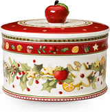 Villeroy & Boch - Winter Bakery Delight Piccola Scatola Portaoggetti, Scatola per Biscotti di Natale in Ceramica, Scatola di Natale, Scatola per Biscotti, Scatola per Biscotti, Scatola in Ceramica con Coperchio, Porta Dolci, Scatole per Alimenti in Porcellana Premium Naty Shop M