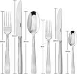Sambonet 62512-83 Set Posate Piatte Monoblocco, 36 Pezzi, Acciaio Inox 18/10, Lavabili in Lavastoviglie Cucina Naty Shop