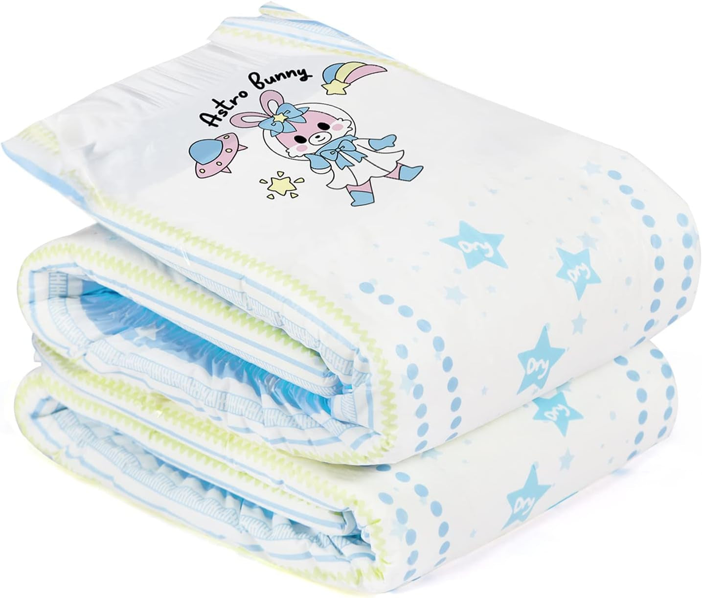 Pannolini stampati per adulti 5500-5800ml Confezione da 2, Assortimento casuale di 3 stampe - Astro Babies (L)
