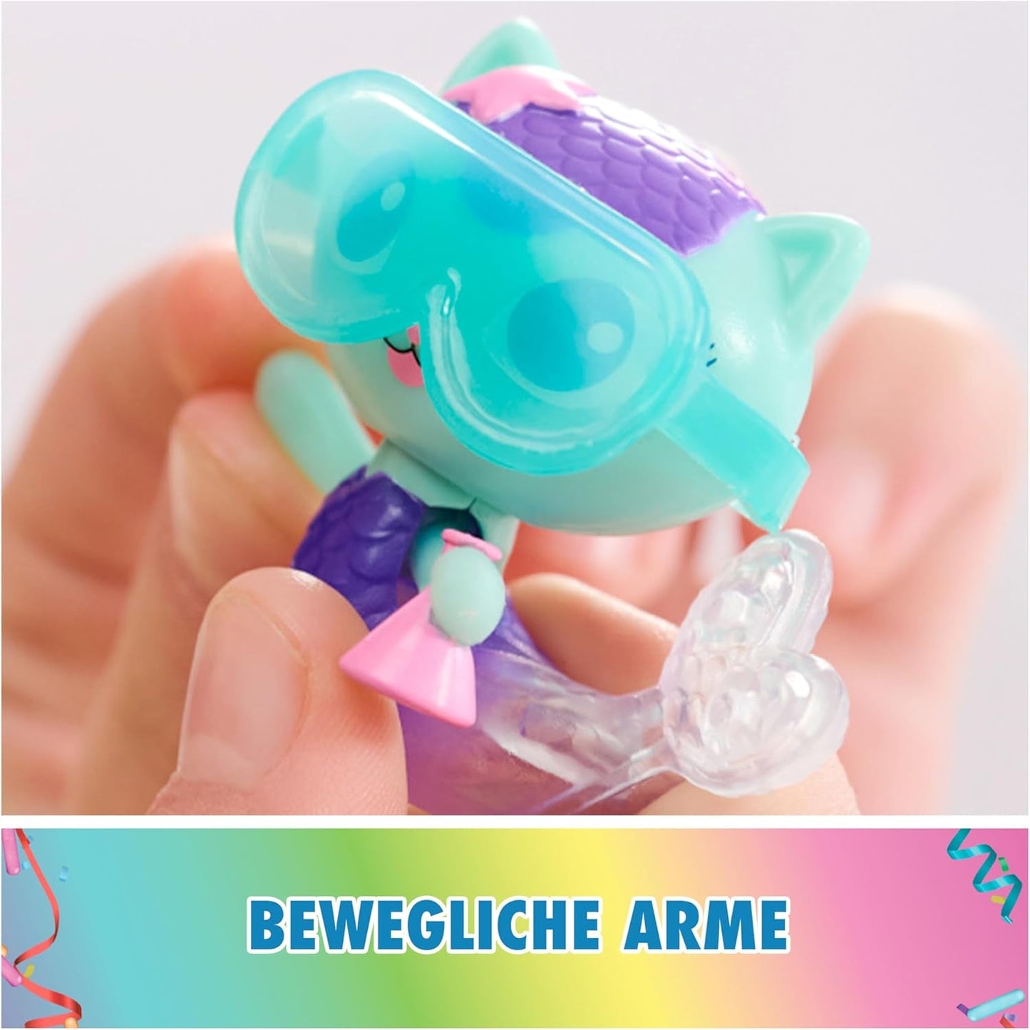 DREAMWORKS GABBY DOLLS HOUSE - Pacchetto mobili Meerkätzchen Bobble Kitty, figura di gatto con mobili e accessori per casa delle bambole, dai 3 anni in su