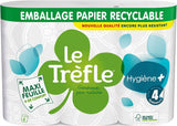 Le Trefoil Hygiene + Carta igienica, 6 rotoli, 4 punti di forza (confezione da 2)