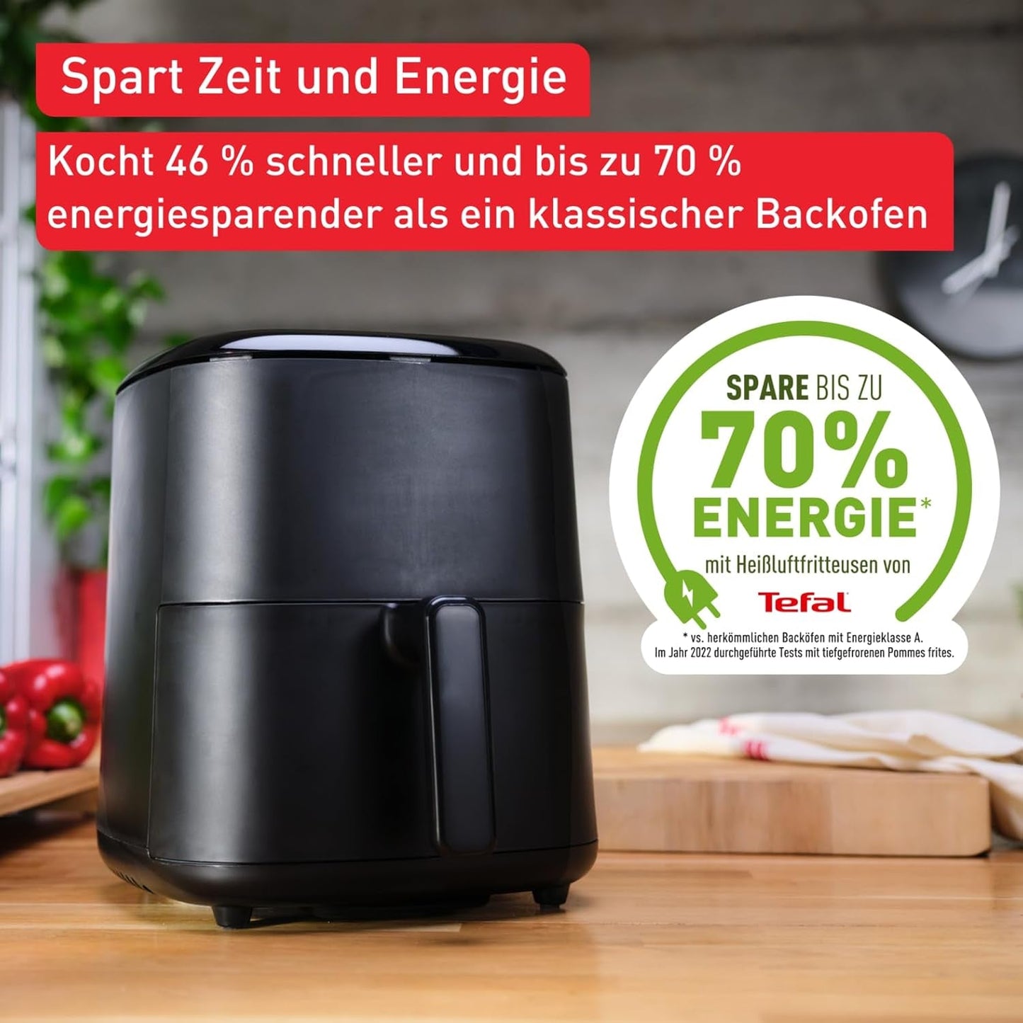 Tefal Easy Fry Max EY2458, 5 litri, Friggitrice ad aria calda, 10 programmi di cottura automatici, touch screen digitale Elettrodomestici Naty Shop