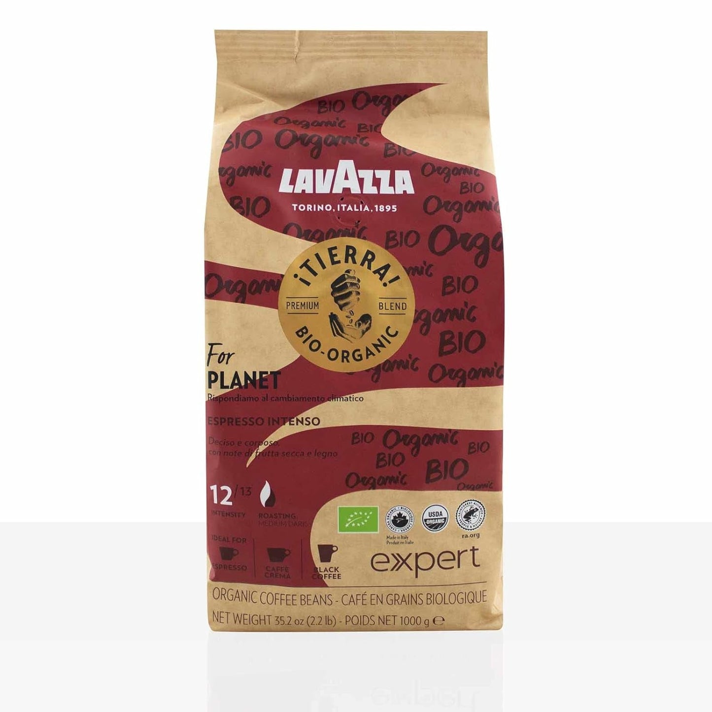Lavazza Expert Tierra Intenso Espresso Coffee 6 chicchi di caffè da 1 kg