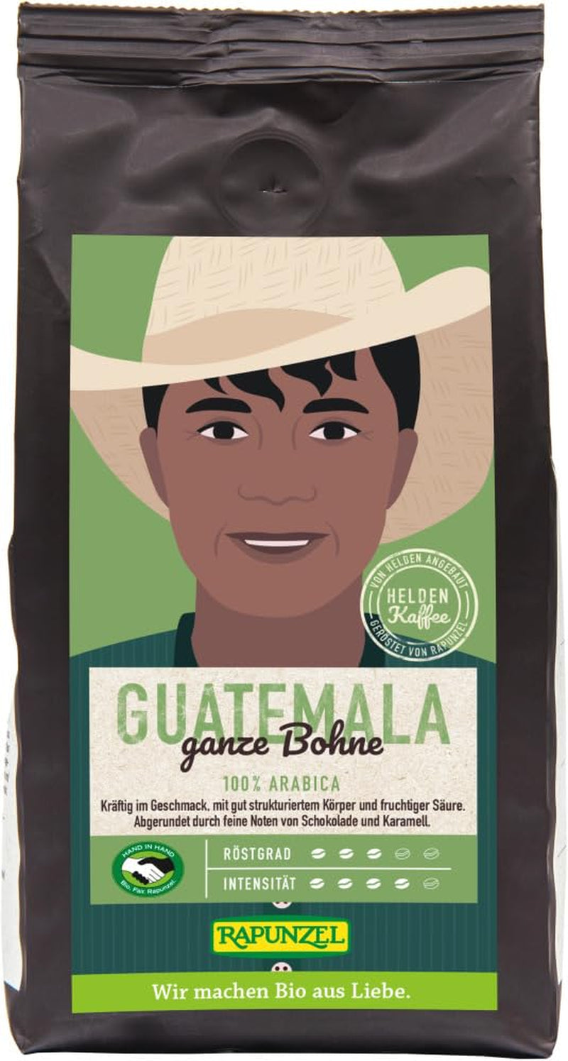 Rapunzel Hero Guatemala Caffè biologico, chicchi interi HIH (6 x 250g)