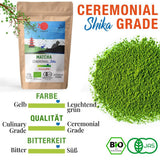 ORIGEENS BIO MATCHA CEREMONIAL GRADE "SHIKA" - Tè giapponese biologico di Shizuoka - Matcha Latte/Usucha - Borsa di ricarica da 30 g - Tè verde matcha biologico in polvere di grado cerimoniale