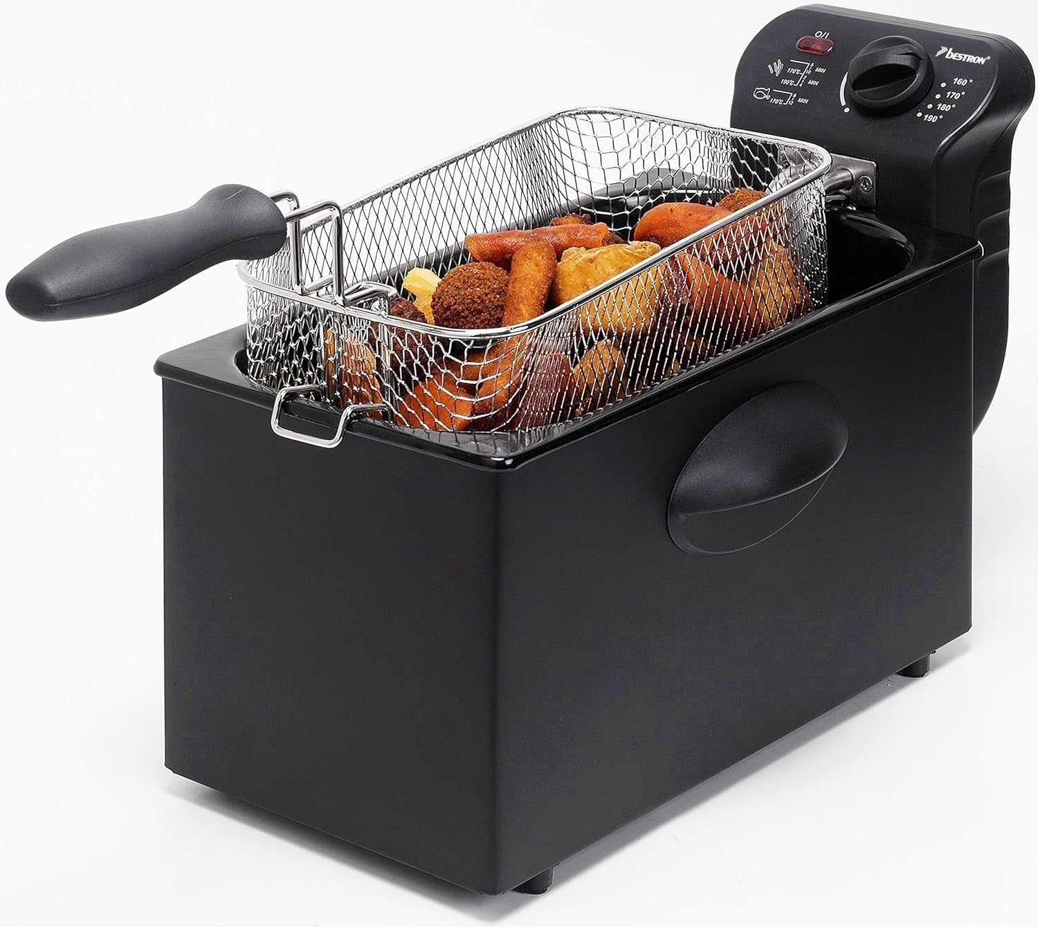 Friggitrice ad olio Bestron con tecnologia zona fredda, 3,5 litri, 2000 watt Elettrodomestici Naty Shop