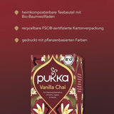 Pukka | Miscela di tè biologici aromatizzati "Vanilla Chai" | Cannella, zenzero e vaniglia | Tè per una delizia dalla dolcezza naturale | Confezione da 1 | 20 bustine di tè