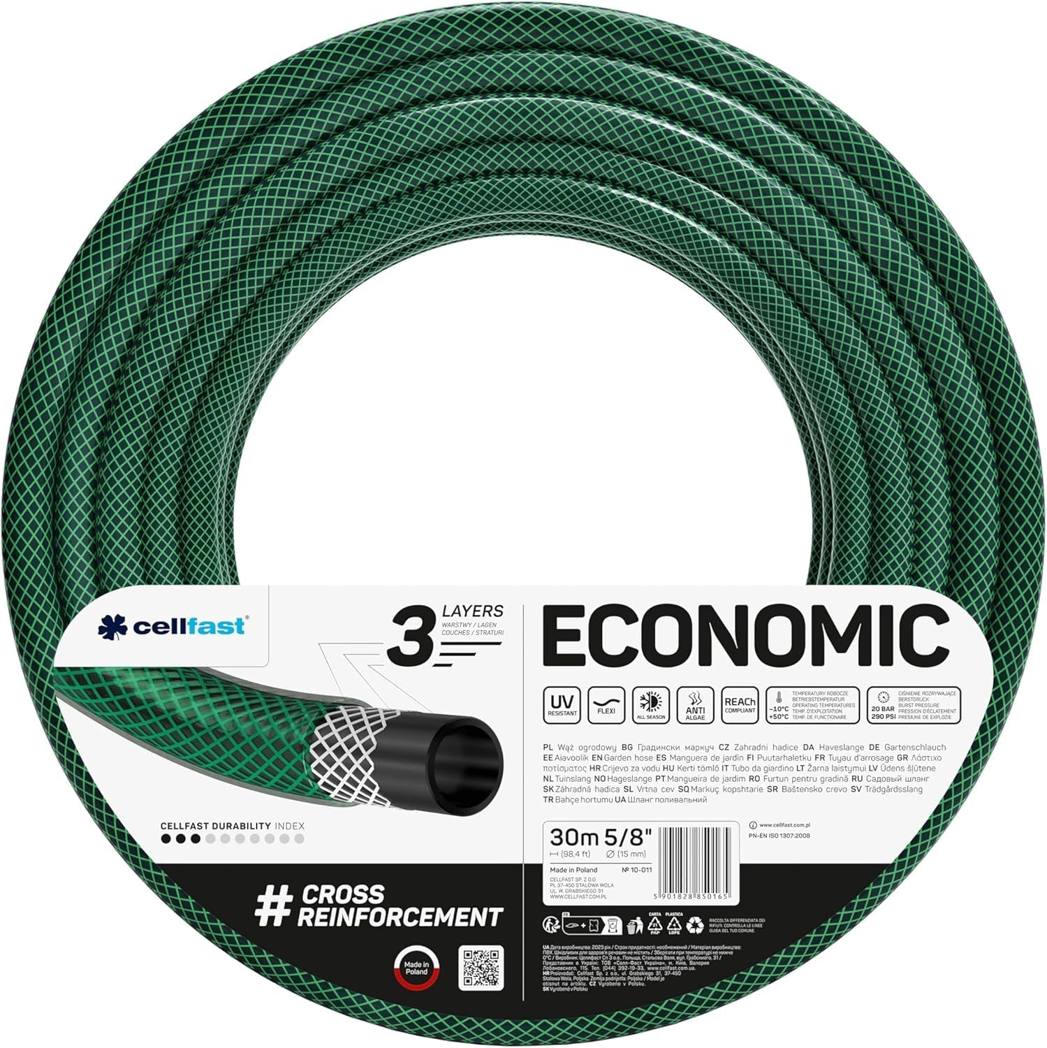 Tubo da giardino Cellfast ECONOMICO 20m, 5/8", 10-010