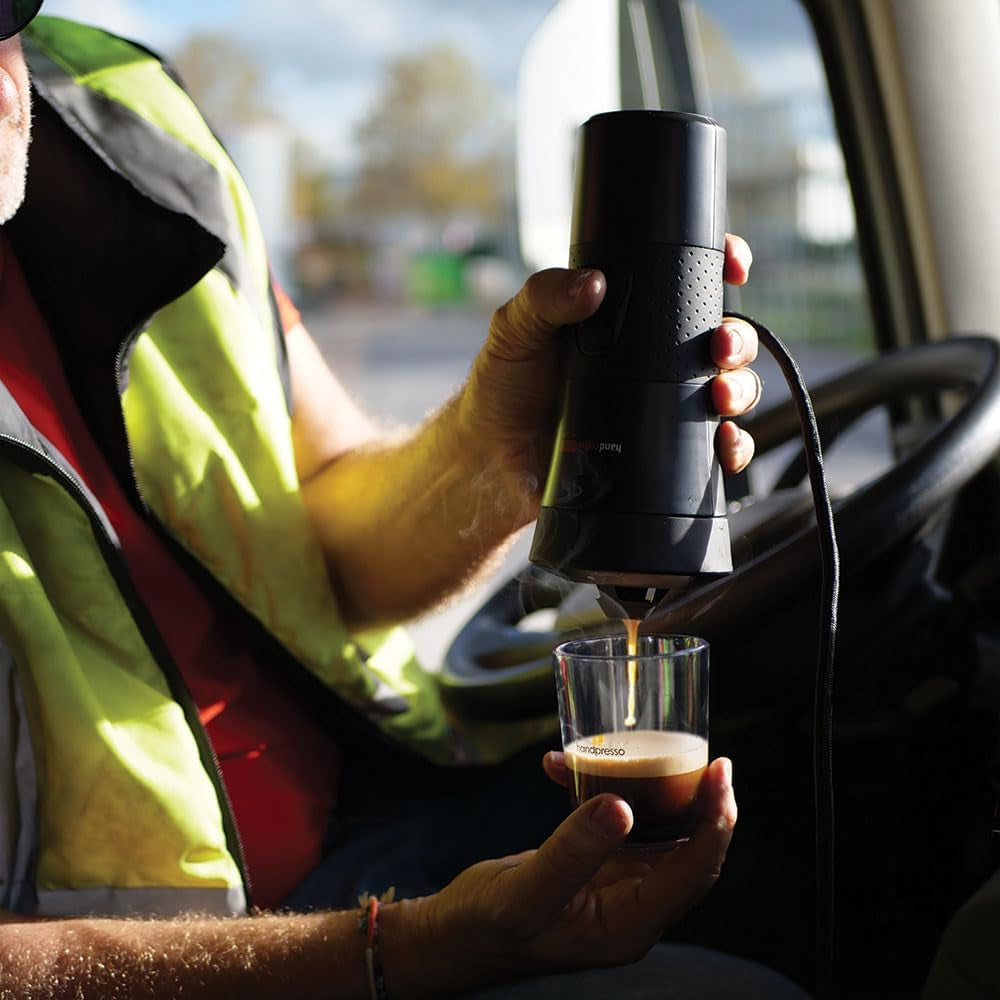 Handpresso - Carrello Handcoffee 21010 | Macchina per caffè espresso con capsule Senseo per camion 24V | Macchina per caffè espresso per camion 24 V, macchina per caffè espresso a capsule da viaggio | Macchina per caffè espresso da camion 24V da viaggio