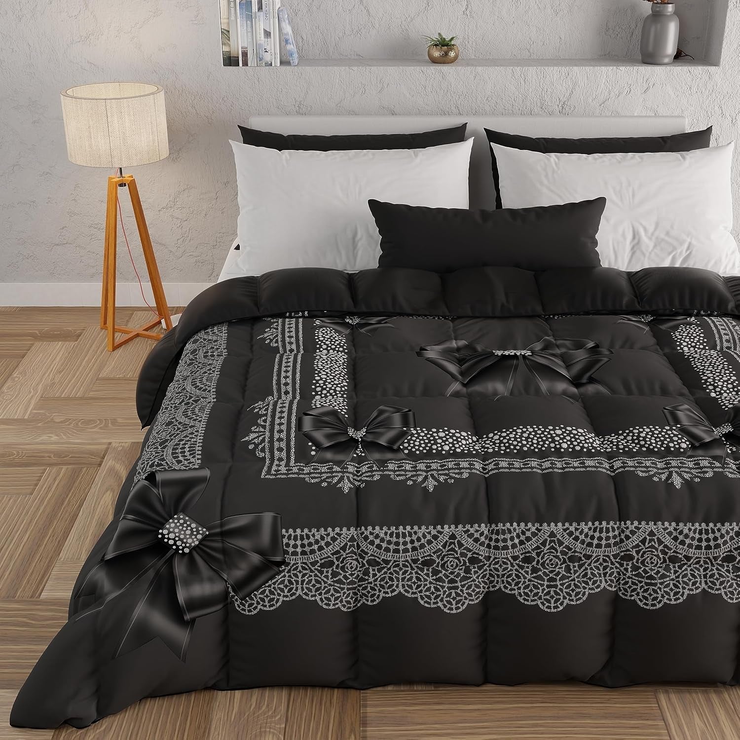 PETTI Artigiani Italiani - Trapunta invernale, Trapunta invernale, Trapunta semplice, Double face, Stampa monocolore e digitale, Microfibra anallergica 100%, Made in Italy Trapunte e trapunte Naty Shop Diamond arc 160 X 190 Cm