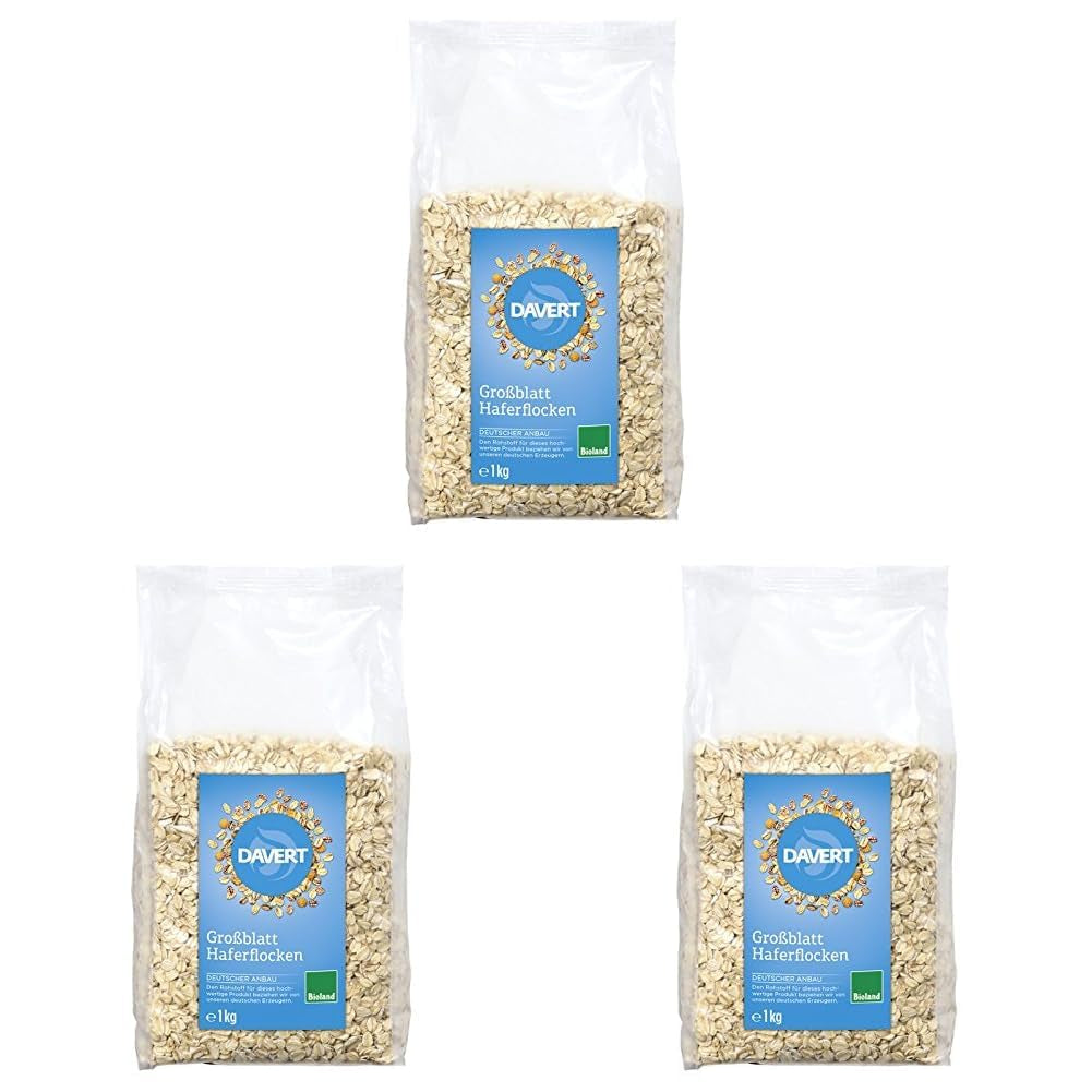 Farina d'avena Davert con foglie grandi, 1000 g