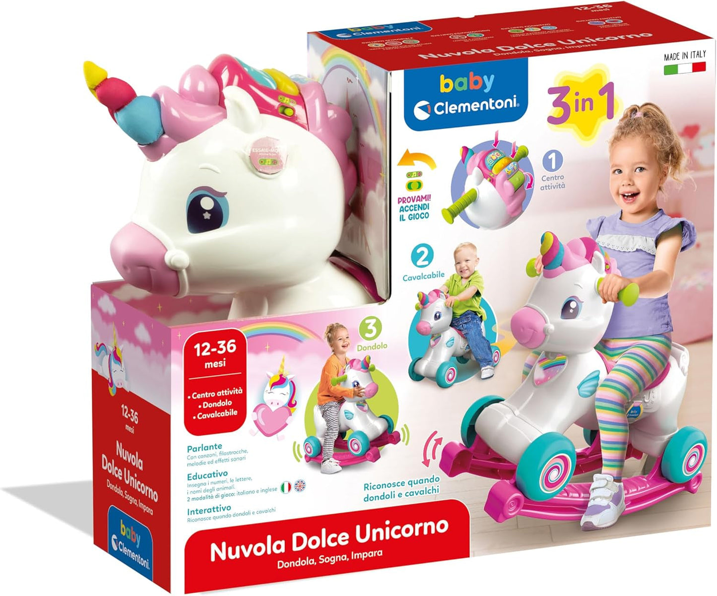 Clementoni 17855 Animali primi passi, multicolore Giocattoli Bebe Naty Shop