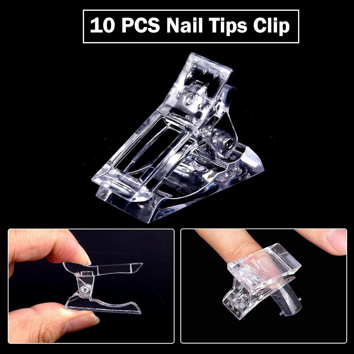 Set di forme per unghie da 120 pezzi, estensioni per unghie, forme per unghie in gel, set di forme per unghie con pennello a doppia testa e lima per unghie con clip, per unghie in gel