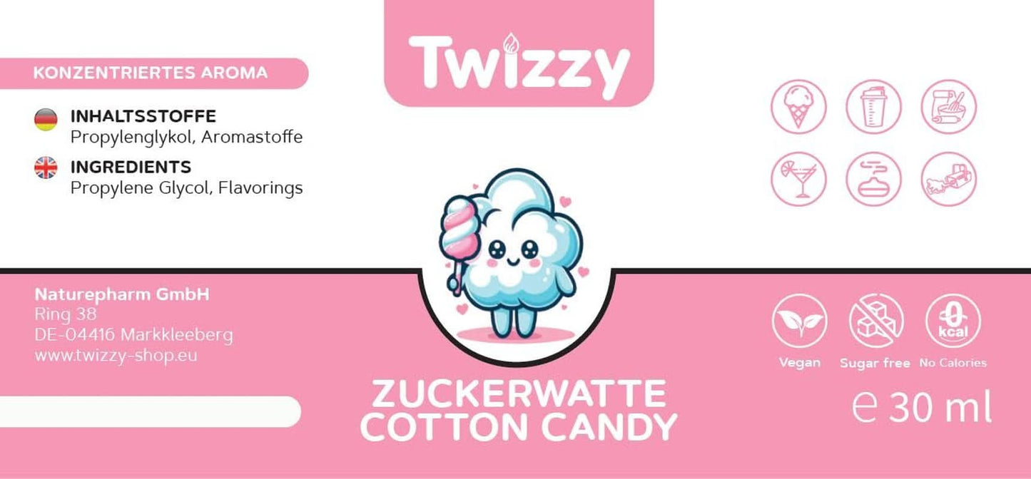 Twizzy Aroma Concentrato di Zucchero Filato, 30 ml Aromi Naty Shop