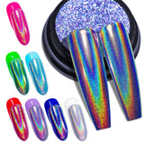 BISHENGYF Polvere per unghie cromata argento – Metal Holo Chromfarbener Nagelpuder, 1G Cromepulver Nägel Glitzer Glänzende Silver Nagelpulver Spiegeleffekt Pigment Nagelkunst, Diy-Design-Dekor Frauen Geschenk