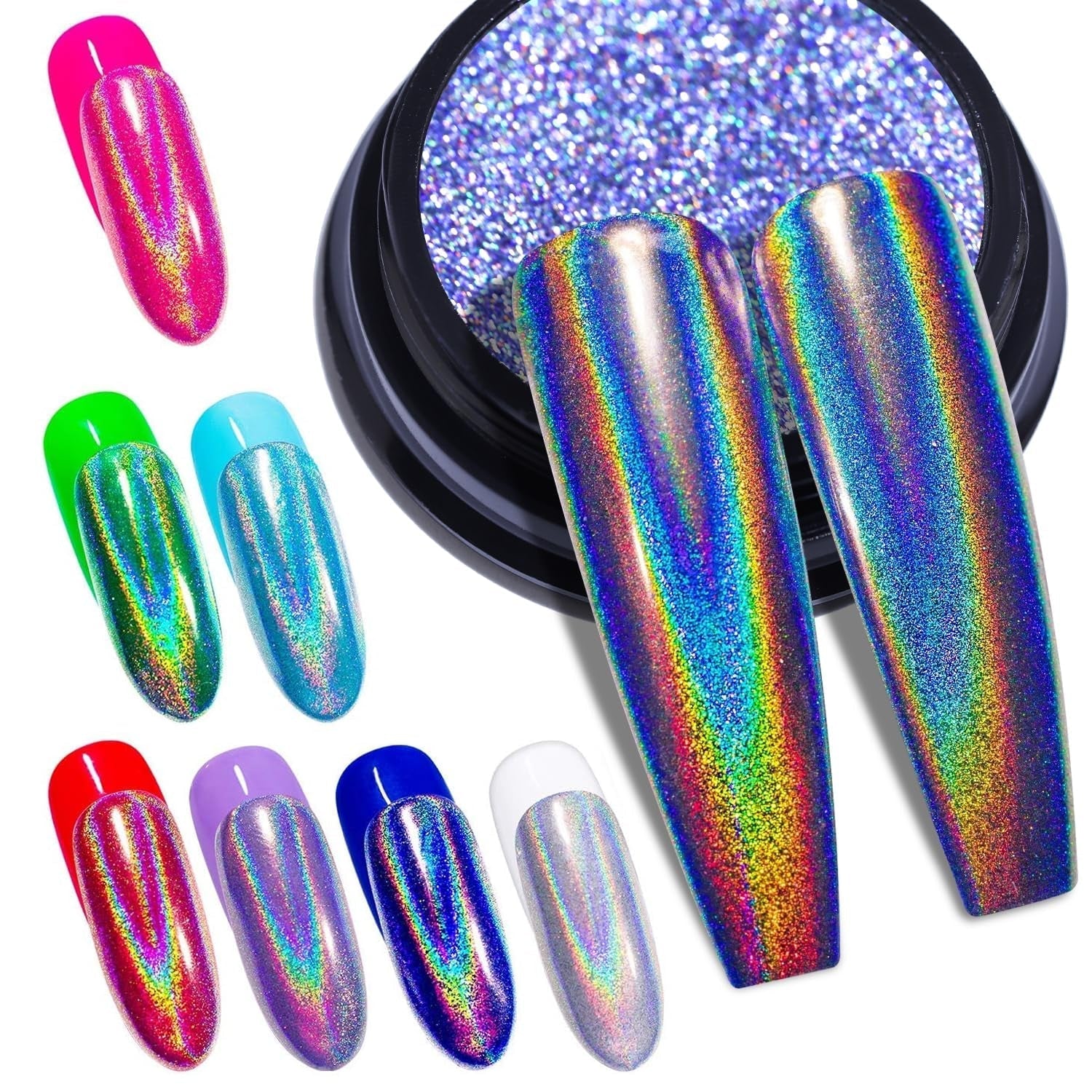 BISHENGYF Polvere per unghie cromata argento – Metal Holo Chromfarbener Nagelpuder, 1G Cromepulver Nägel Glitzer Glänzende Silver Nagelpulver Spiegeleffekt Pigment Nagelkunst, Diy-Design-Dekor Frauen Geschenk