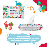 Kindii Fun Carta igienica bagnata - (10X60 pezzi) Carta igienica bagnata - Camomilla, Aloe Vera, Ph neutro, Idrorepellente, Rinfresca la zona intima - 600 pezzi