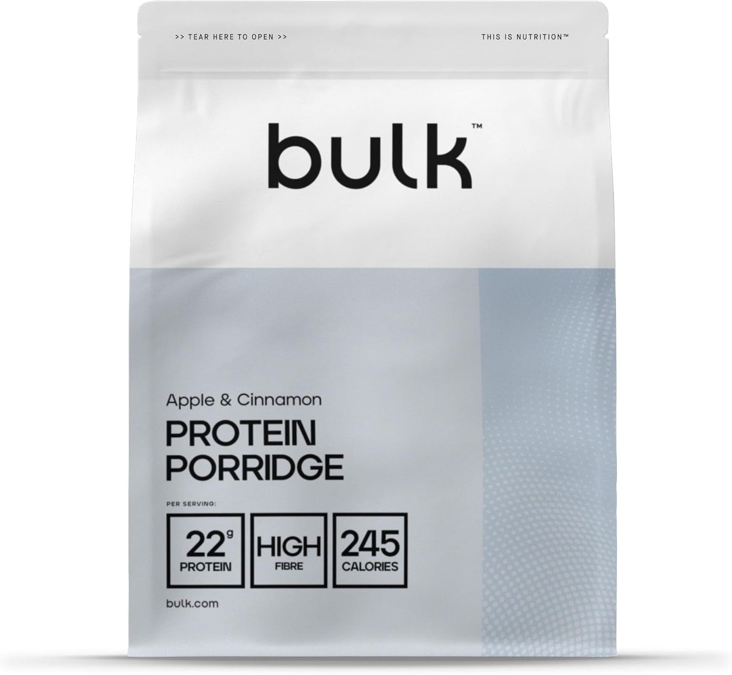 Avena proteica completa, avena ad alto contenuto proteico, siero di latte, alto contenuto di fibre, porridge proteico, mela e cannella, 2,5 kg