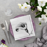 PAW - Tovaglioli Airlaid - Simil-stoffa (40 X 40 cm) I 50 pezzi I Per funerali, feste funebri, funerali, addio I Tovaglioli di stoffa per decorazioni da tavola di alta qualità - Fiore della memoria I Fiore della memoria