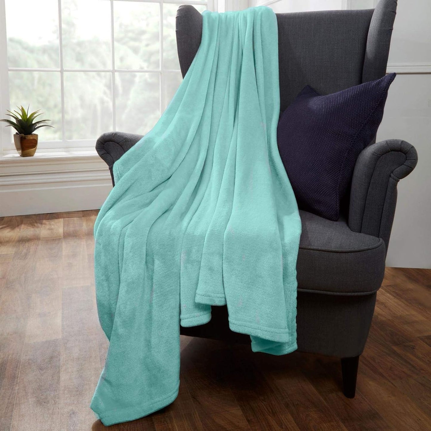Copriletto in pile ultra morbido di Brentford, grigio argento, matrimoniale grande - 150 x 200 cm Letti e coperte Beuche den Brentfords-Store Duck Egg 200 x 200 cm