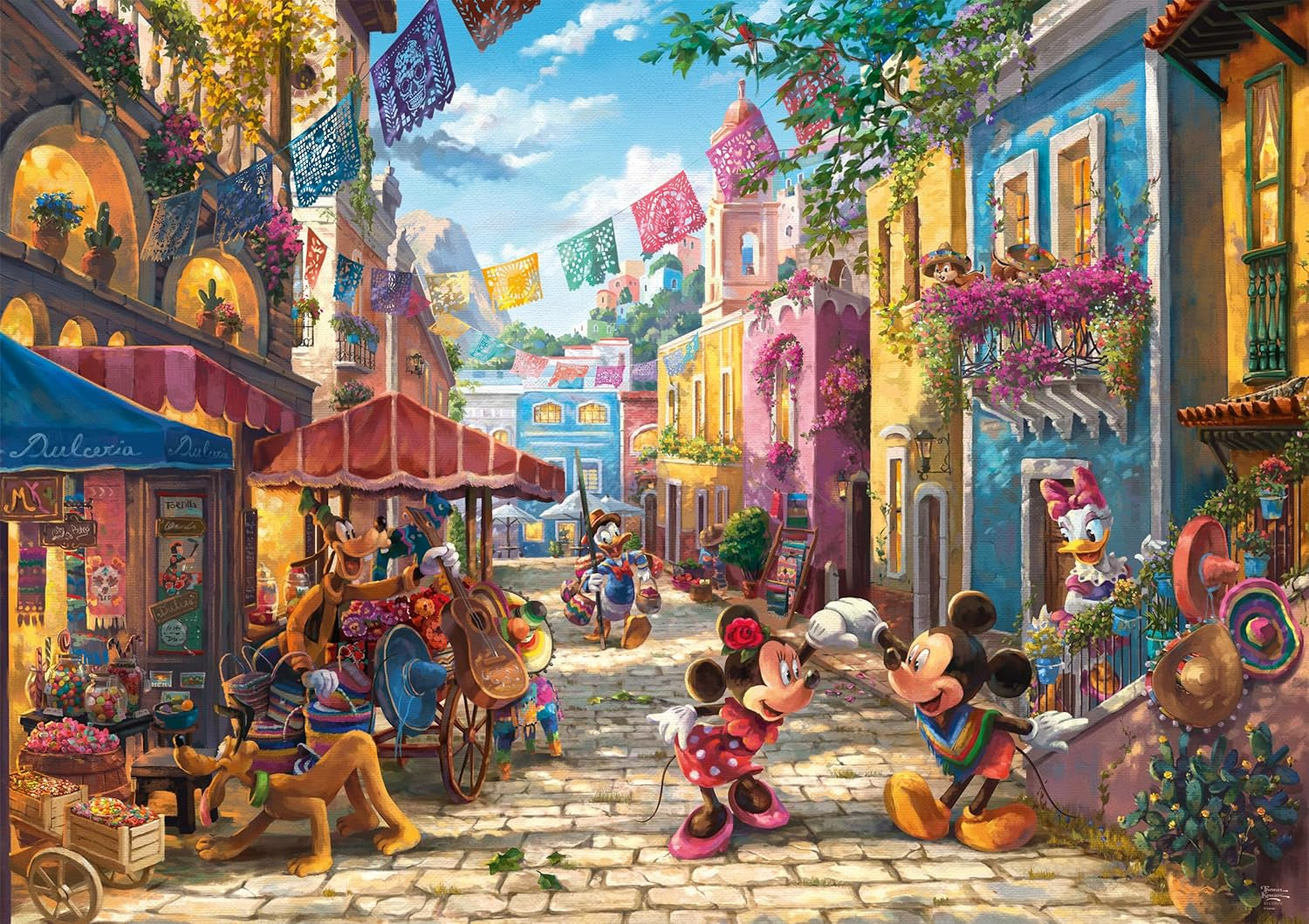 Schmidt Spiele 57397 Thomas Kinkade, Disney, Topolino e Minnie in Messico, puzzle 6000 pezzi Puzzle Naty Shop