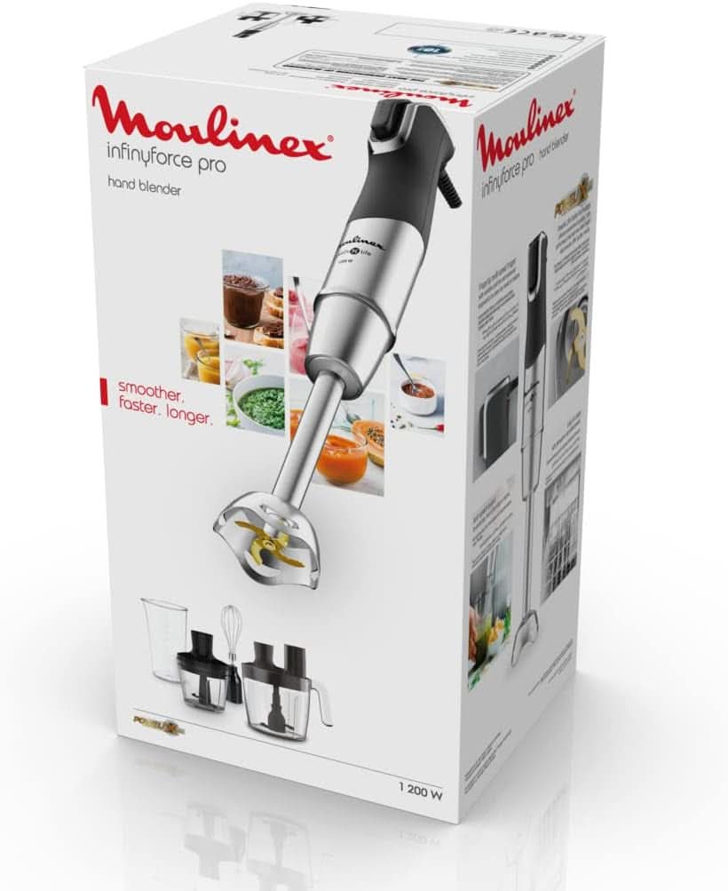 Infinyforce Pro Robot da cucina 1200W, Hochleistungsklingen, Schnelle Ergebnisse, Ergonomische Geschwindigkeitregelung, Geschwindigkeitregelung, Abnehmbare Spülmaschinenfeste Teile DD95JD10 Kitchen Naty Shop