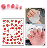 JMEOWIO Süße Nagelsticker Für Kinder 14 Blatt Nail Art Sticker Selbstklebend Nagelaufkleber Regenbogen Blumen Frucht Dekoration Nageldesign Zubehör