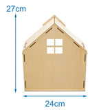 Baker Ross FN199 Kit casa delle bambole in legno - Confezione da 1, Kit casa delle bambole per bambini, Kit artigianale Case delle bambole Naty Shop