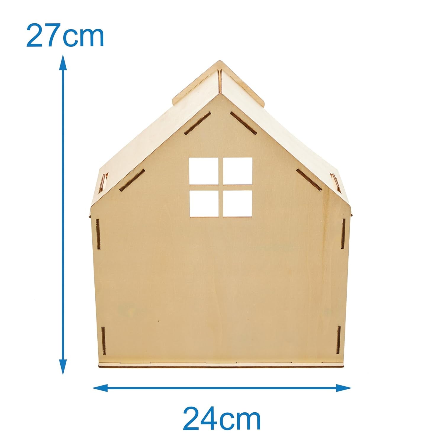 Baker Ross FN199 Kit casa delle bambole in legno - Confezione da 1, Kit casa delle bambole per bambini, Kit artigianale Case delle bambole Naty Shop