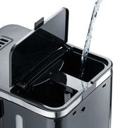 GRAEF. Macchina per caffè espresso con filtro FK402 Nera, 1,25 L, funzione di mantenimento in caldo, timer, funzione di pre-infusione, testa di infusione per uno sviluppo ottimale del sapore, facile da usare