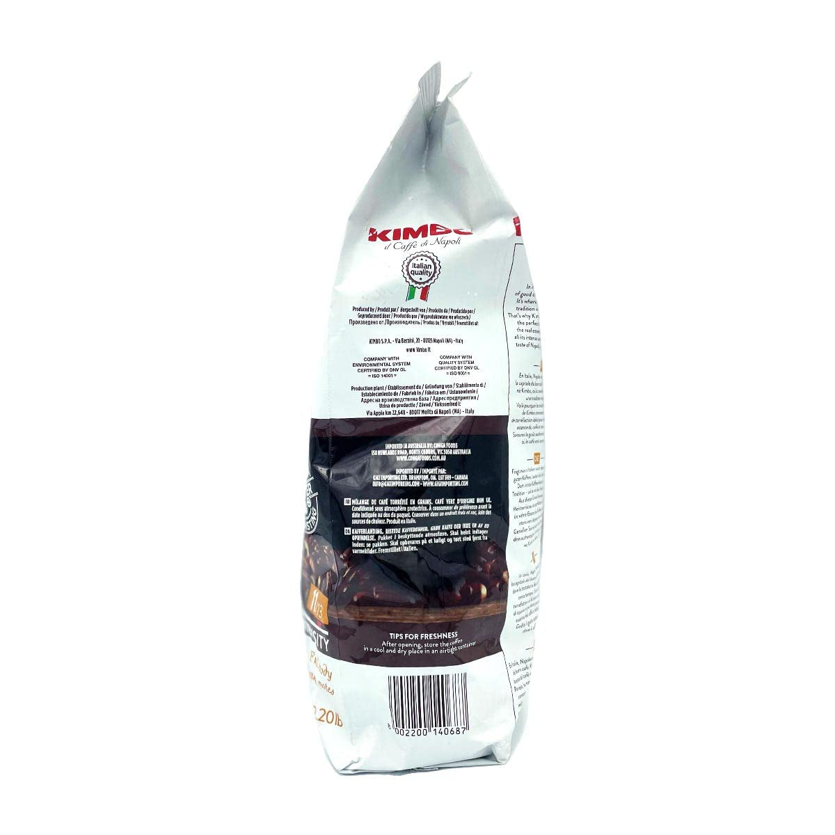 3x Caffè in Grani Espresso Crema Intensa, Tostatura Media Scura, Caffè in Grani Interi, Sacchetto da 1 kg, Caffè di Napoli