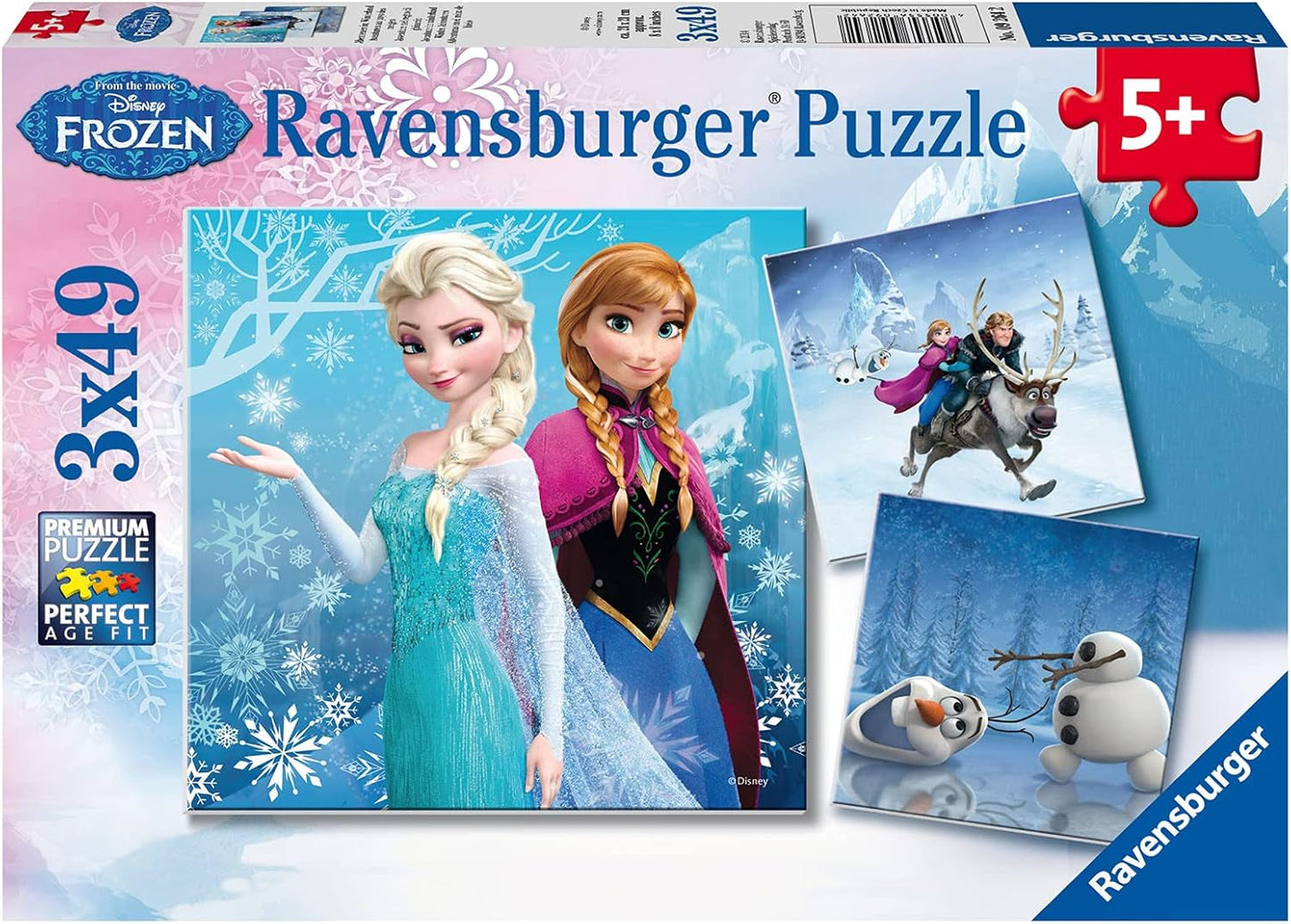 Ravensburger Puzzle per bambini - 09264 Avventure a Winterland - puzzle per bambini dai 5 anni in su, puzzle Disney Frozen con 3X49 pezzi Puzzle Naty Shop Titolo predefinito