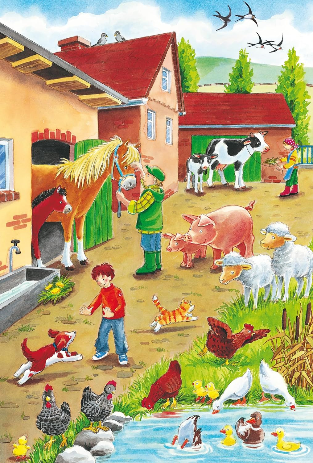 Schmidt Spiele 56216 Puzzle per bambini, 3X24 pezzi Puzzle Naty Shop