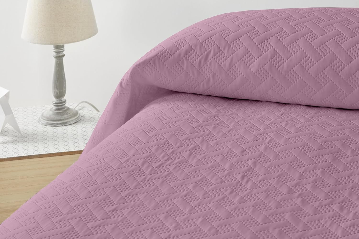 LISO - Copriletto per 105 cm - Copriletto Bouti - Primavera ed Estate - 200X260 cm - Letti e coperte rosa Besuche den Degrees home-Store Letto per trucco 135 cm